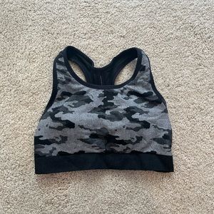Black/Grey Camo Sports Bra